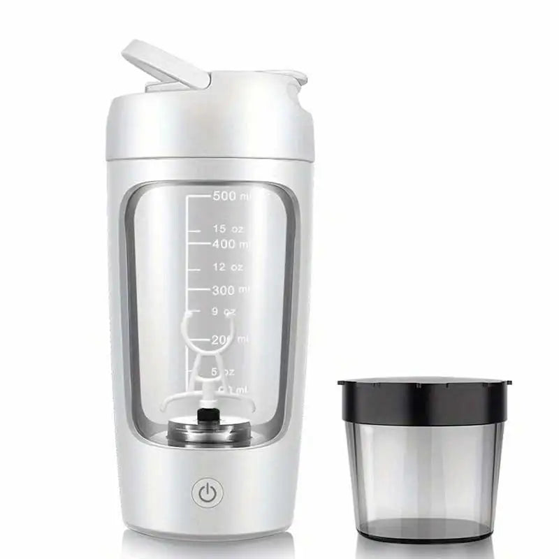 Elektryczny Shaker do Odżywek 500 ml USB-C | Automatyczny Mikser Proteinowy 7000 RPM | Butelka do Białka, Koktajli i Kawy