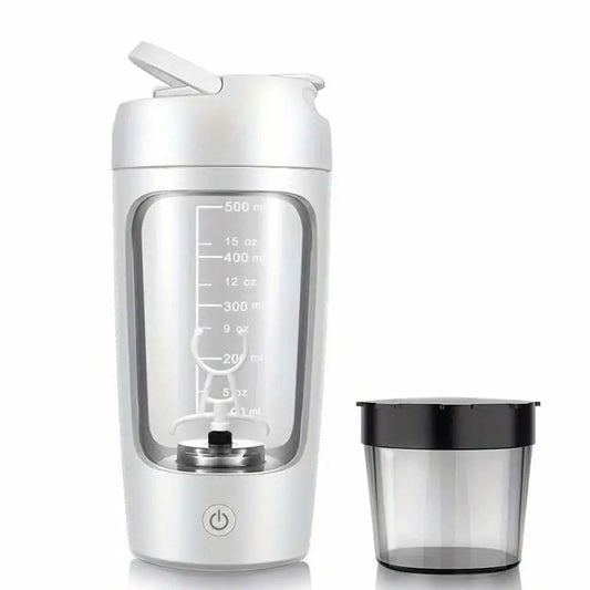 Elektryczny Shaker do Odżywek 500 ml USB-C | Automatyczny Mikser Proteinowy 7000 RPM | Butelka do Białka, Koktajli i Kawy